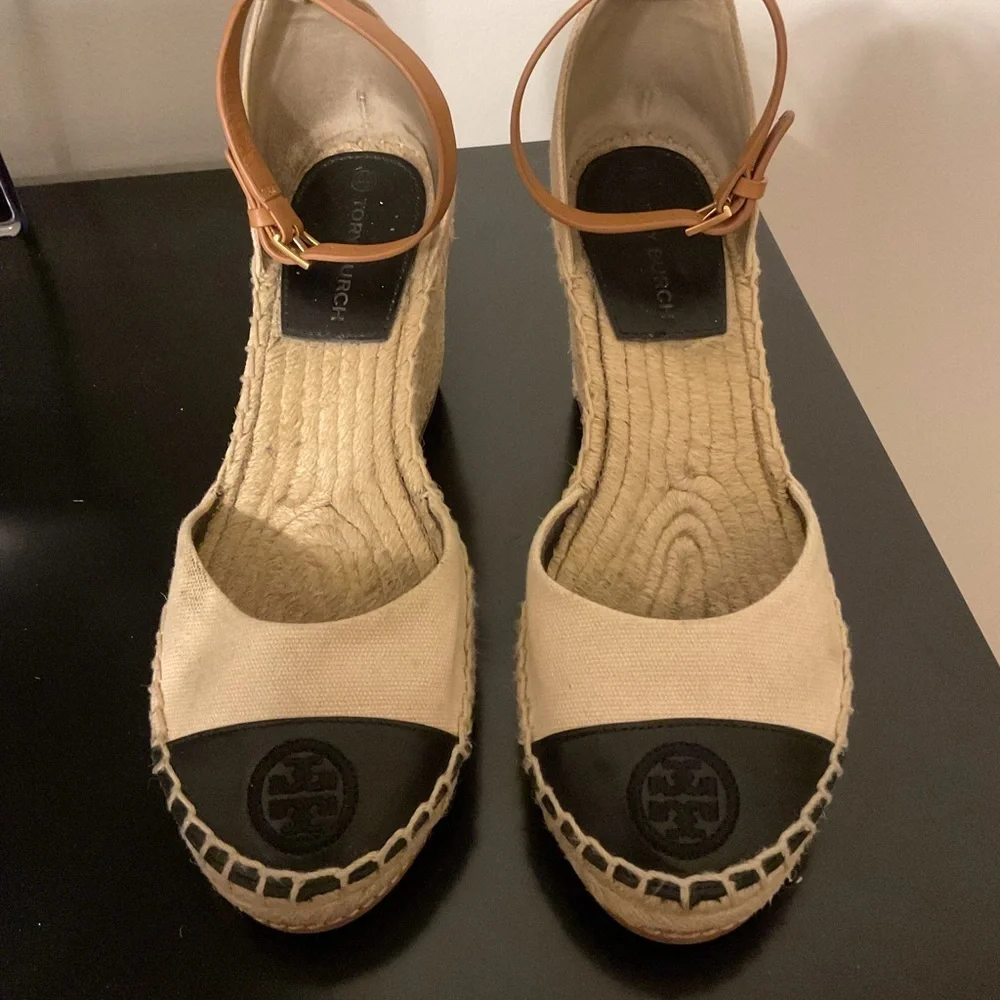 Tory Burch Color Block Wedge Espadrille Sandals
